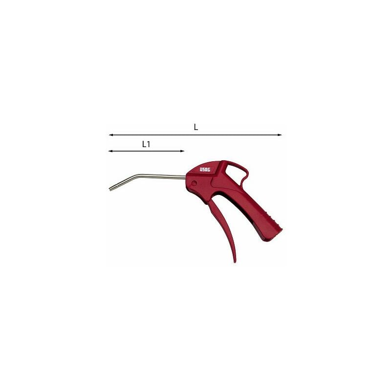 foto del prodotto 927 b pistola soffiaggio canna corta 108mm in plastica antiurto progressiva usag