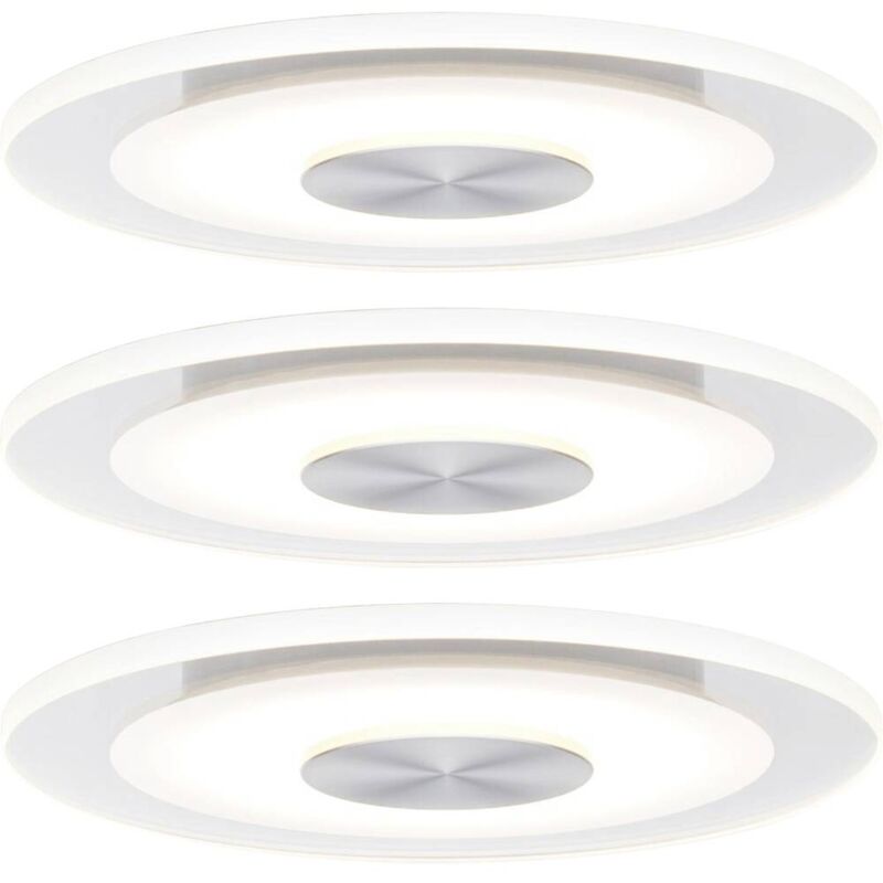 foto del prodotto 92907 whirl lampada led da incasso kit da 3 led monocolore led a montaggio fisso 4.9 w alluminio spazzolato paulmann