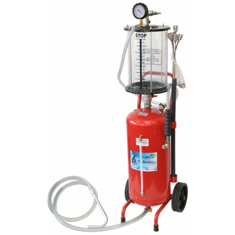 foto del prodotto 931p aspiratore d olio esausto 24lt su ruote pneumatico ad aria bonezzi italy