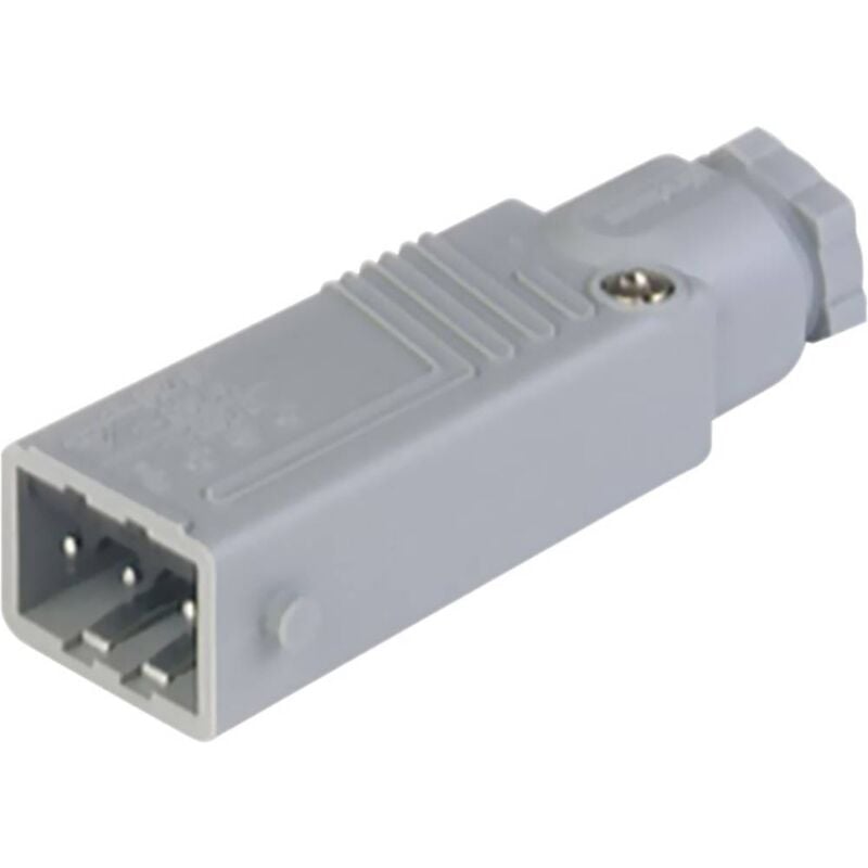foto del prodotto 932 143 106 1 connettore di alimentazione stas spina dritta tot poli 3 pe 16 a grigio 1 pz. hirschmann