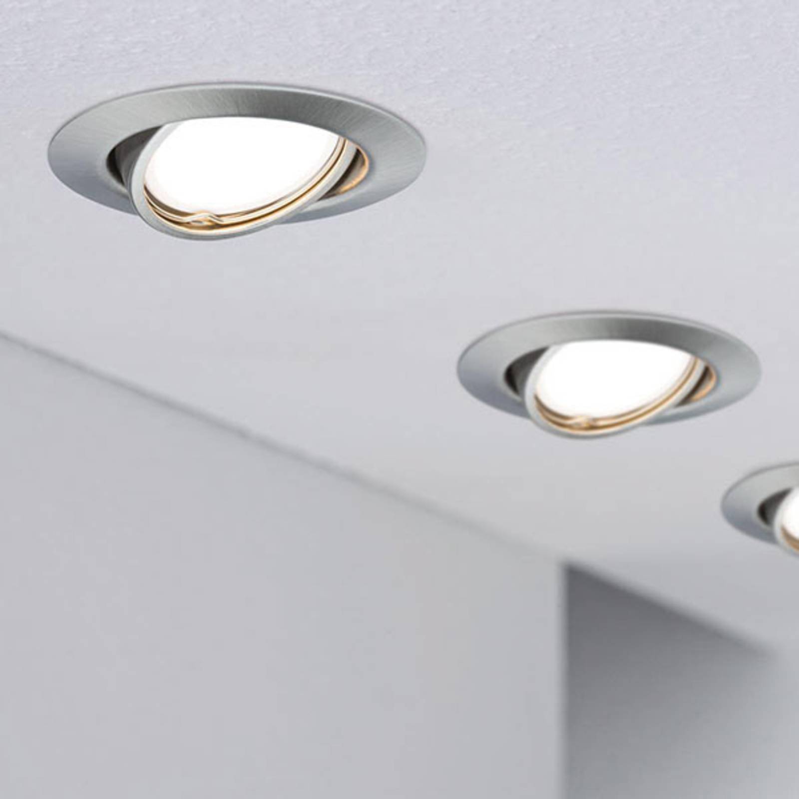 foto del prodotto 93399 lampada led da incasso led monocolore gu10 ferro spazzolato paulmann