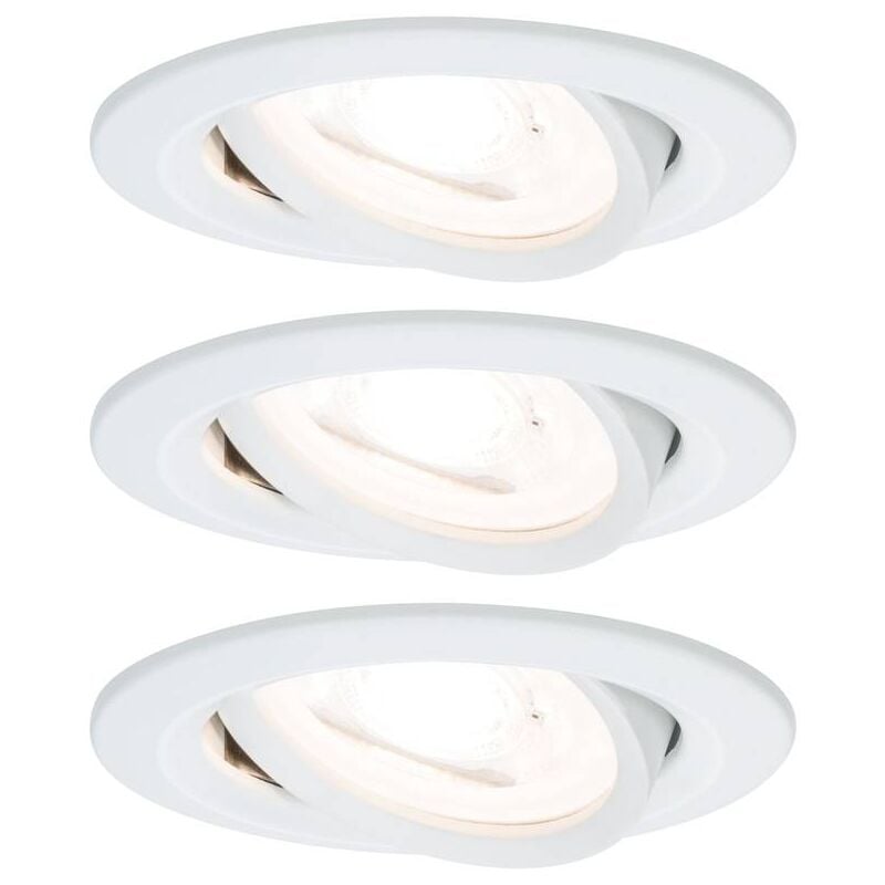 foto del prodotto 93467 lampada da incasso kit da 3 led (monocolore) gu10 19.5 w bianco opaco - paulmann