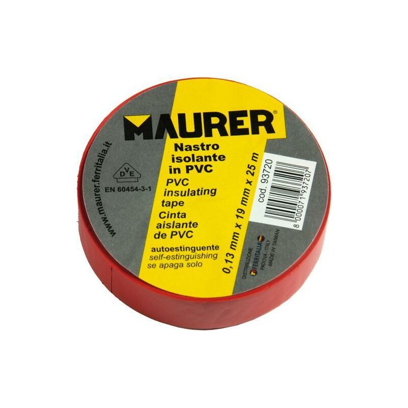 foto del prodotto 93720 nastro isolante in pvc, multicolore maurer