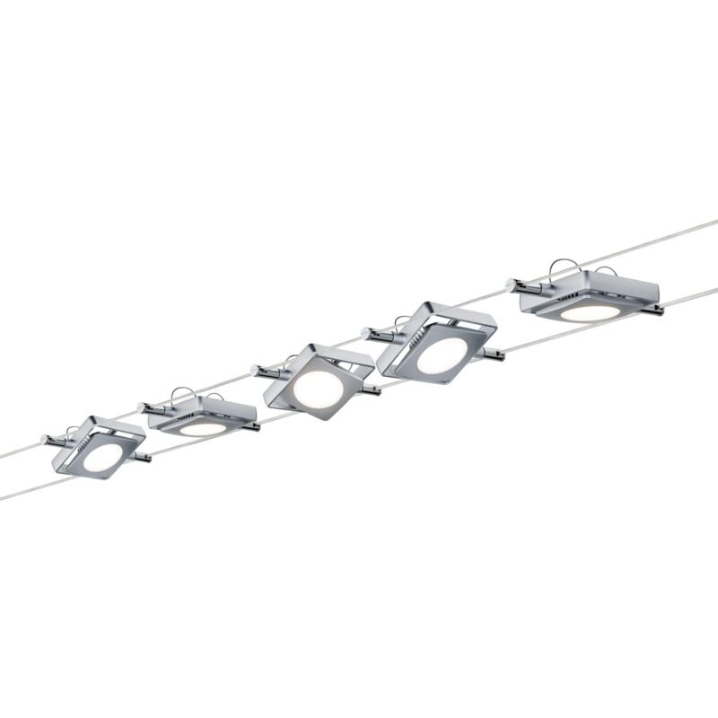 foto del prodotto 94108 sistema cavo dc set macled 5x4w cromo opaco 230v 12v dc 36va metallo paulmann