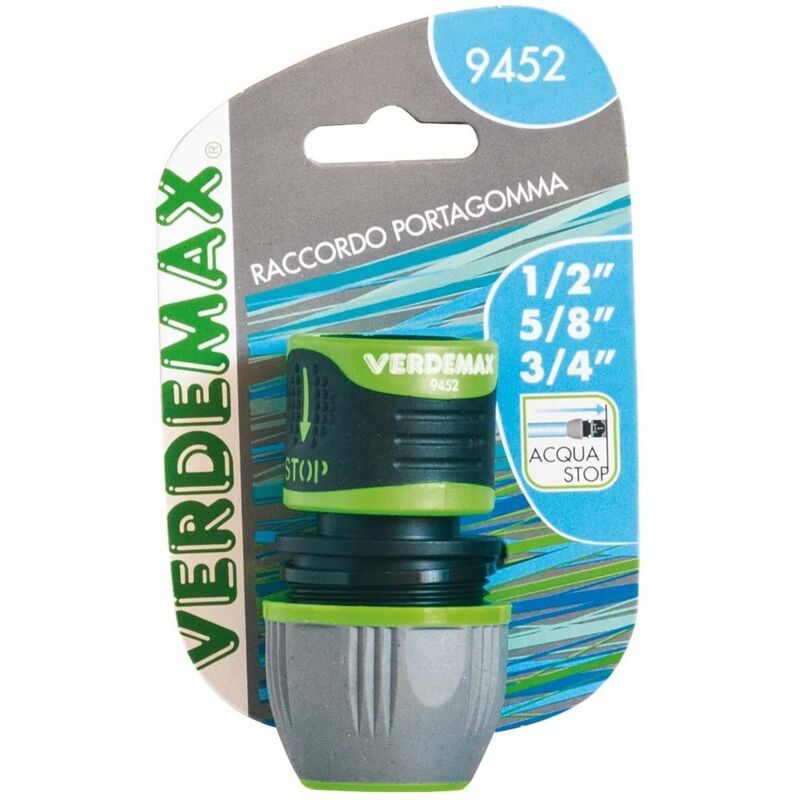 foto del prodotto 9452 raccordo portagomma 1 2 5 8 3 4 acquastop verdemax