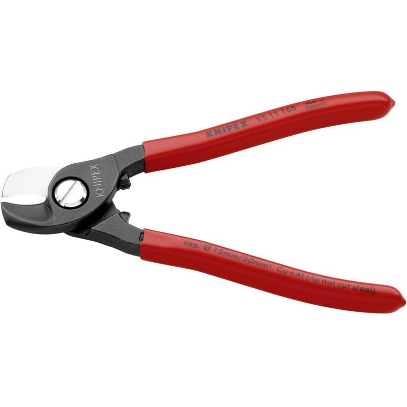 foto del prodotto 95 11 165 forbici per cavi adatto per isolamento cavi in alluminio e rame, fili singoli e multipli 15 mm 50 mm knipex