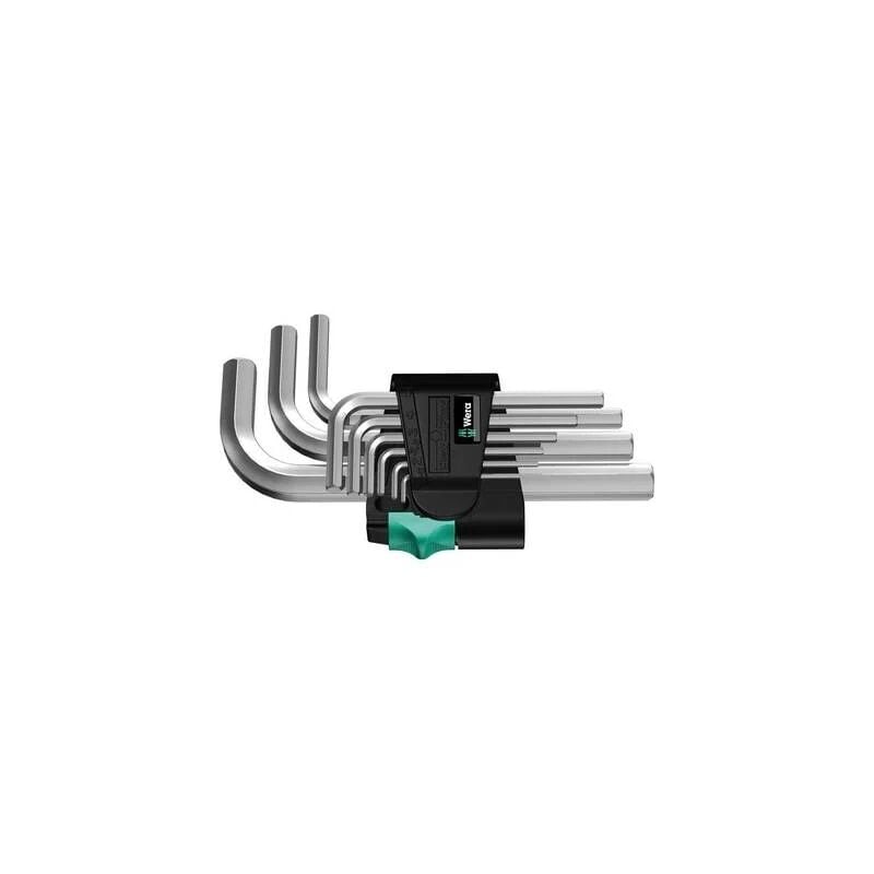 foto del prodotto 950 9 sm n brugola interna kit di chiavi a brugola 1.5 mm, 2 mm, 2.5 mm, 3 mm, 4 mm, 5 mm, 6 mm, 8 mm, 10 mm 9 par wera