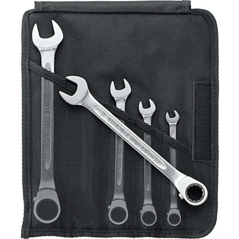 foto del prodotto 96411705 17 5 kit chiavi combinate a cricchetto 5 parti misura metrica 8 19 mm stahlwille