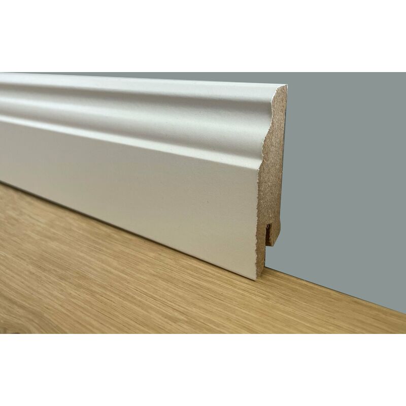 foto del prodotto 96ml di battiscopa zoccolino ducale in fibra di legno compatta 60x15 bianco