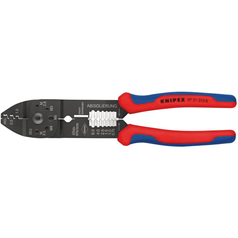 foto del prodotto 97 21 215 b pinza per capicorda rivestiti in materiale bicomponente verniciata nera 230 mm