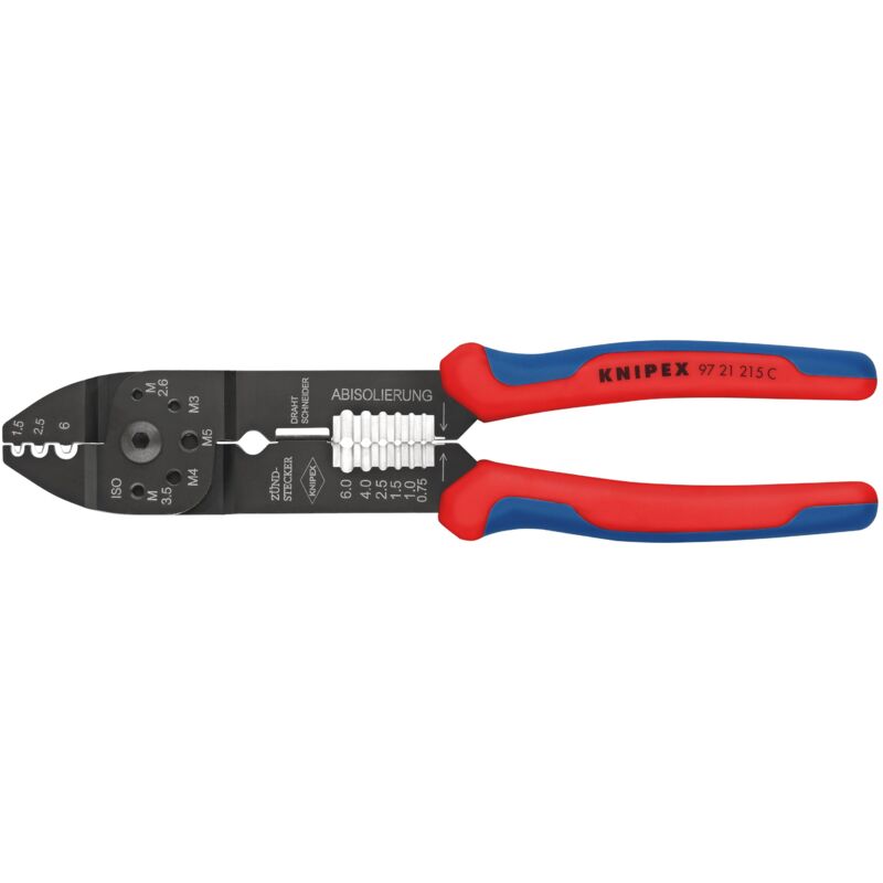 foto del prodotto 97 21 215 c pinza per capicorda rivestiti in materiale bicomponente verniciata nera 230 mm