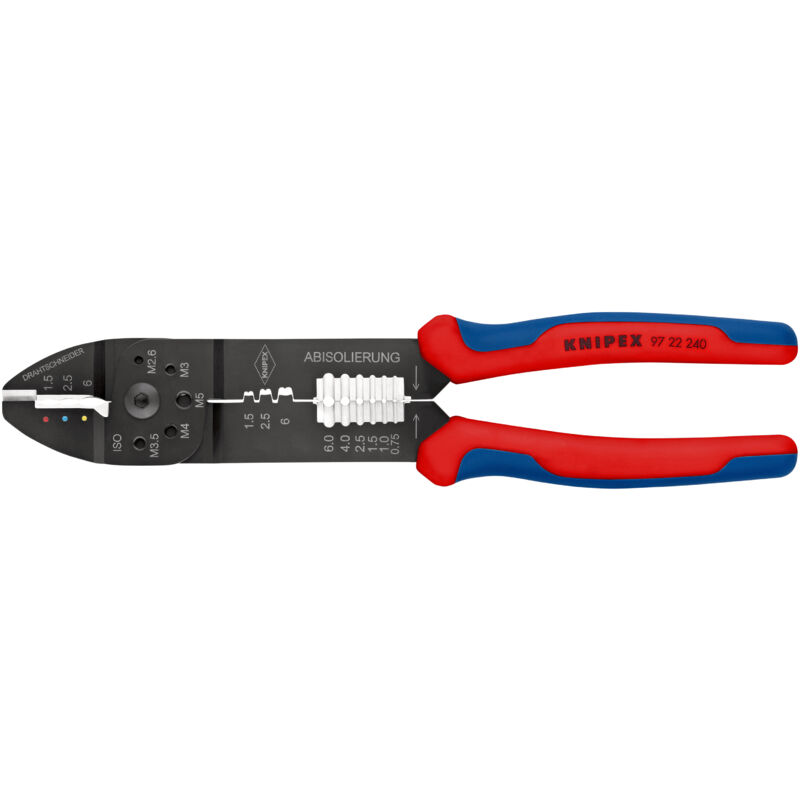 foto del prodotto 97 22 240 pinza per capicorda rivestiti in materiale bicomponente verniciata nera 240 mm