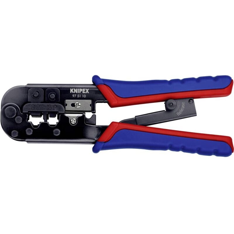 foto del prodotto 97 51 10 pinza crimpatrice spina modulare western rj11, rj12, rj45 knipex