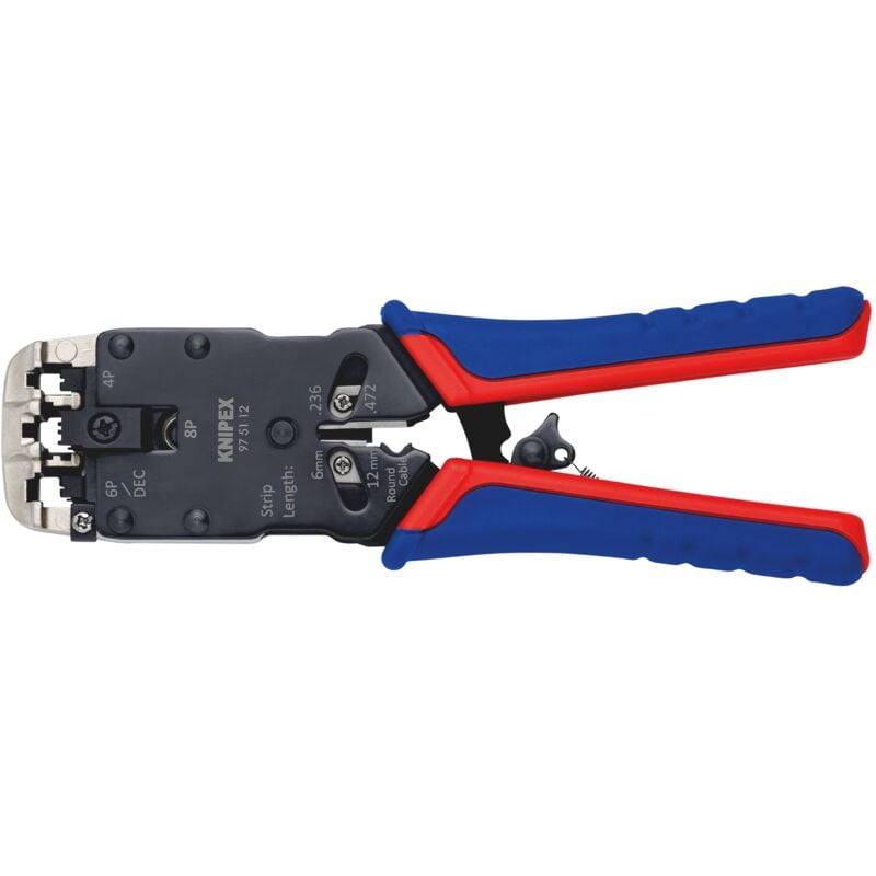 foto del prodotto 97 51 12 pinza per connettori modulari tipo western rivestiti in materiale bicomponente brunita 200 mm
