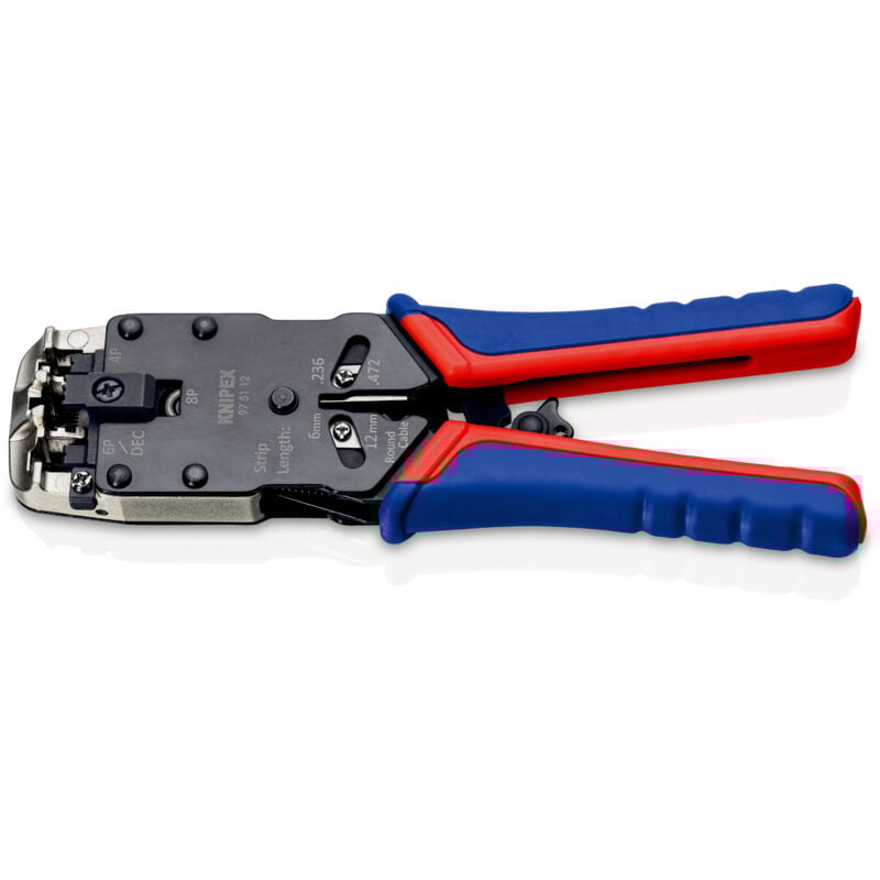 foto del prodotto 97 51 12 sb pinza per connettori modulari tipo western rivestiti in materiale bicomponente brunita 200 mm confezione self service blister 
