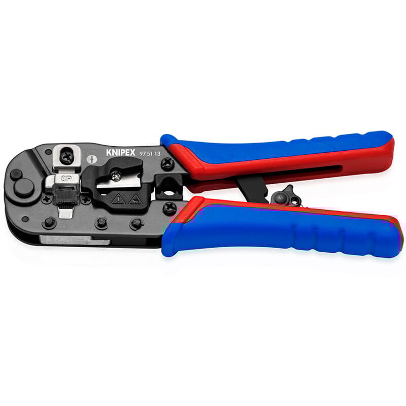 foto del prodotto 97 51 13 sb pinza per capicorda per connettori tipo western rj45 rivestiti in materiale bicomponente brunita 190 mm