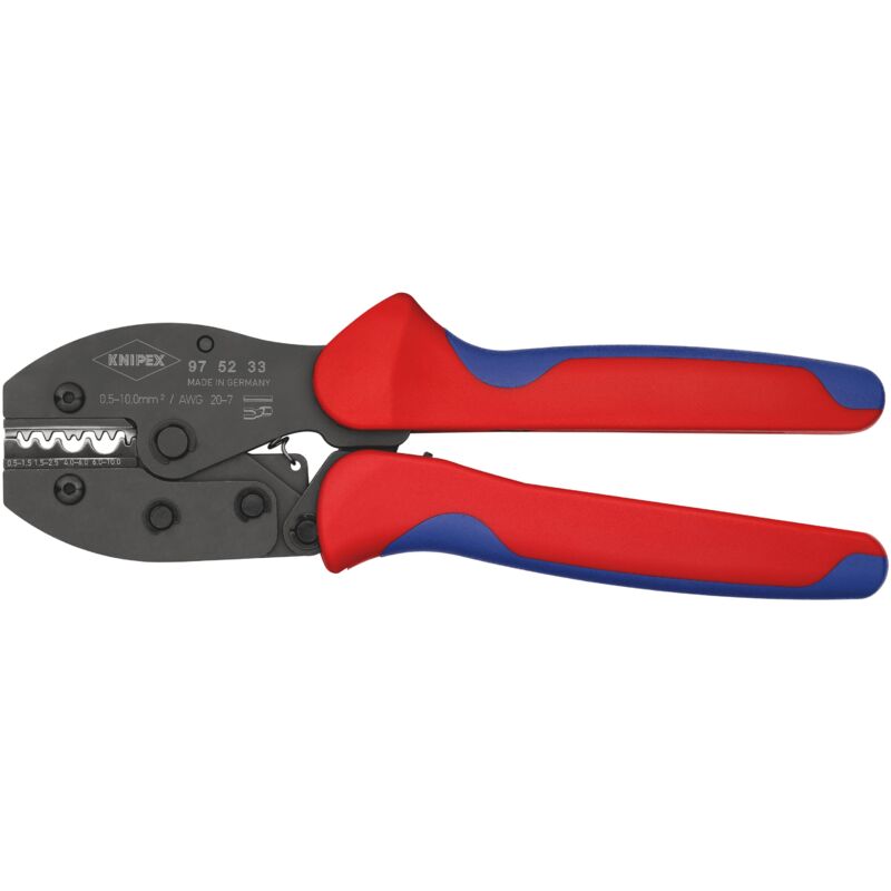 foto del prodotto 97 52 33 sb preciforce pinza per capicorda rivestiti in materiale bicomponente brunita 220 mm confezione self service blister 