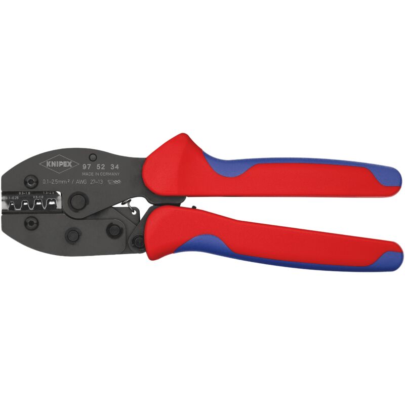 foto del prodotto 97 52 34 sb preciforce pinza per capicorda rivestiti in materiale bicomponente brunita 220 mm confezione self service blister 