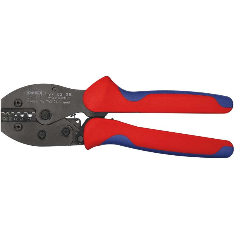 foto del prodotto 97 52 38 sb preciforce pinza per capicorda rivestiti in materiale bicomponente brunita 220 mm confezione self service blister 