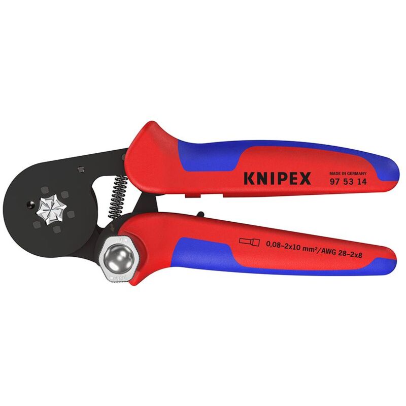 immagine 0 del prodotto 97 53 14 pinza per terminali a bussola, con regolazione automatica per crimpaggio laterale rivestiti in materiale bicomponente brunita 180 mm