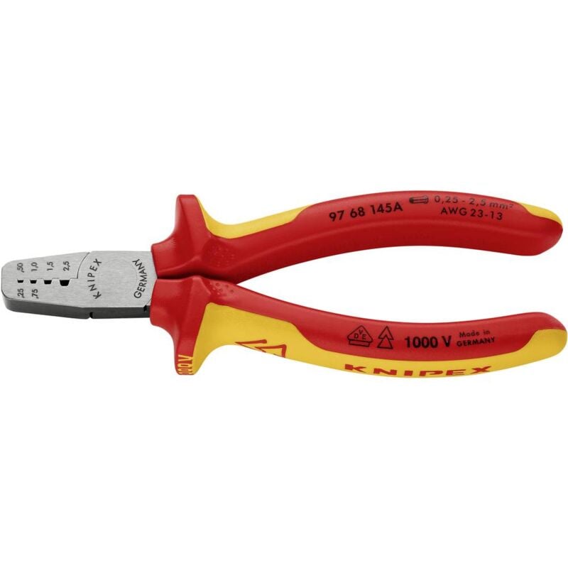 foto del prodotto 97 68 145 a pinza crimpatrice boccola 0.25 fino a 2.5 mm knipex