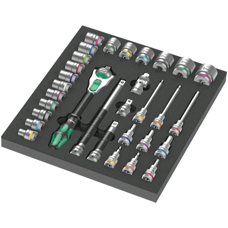 foto del prodotto 9722 inserto in schiuma 8000 c cyclops set di cricchetti da 1 2 1 wera