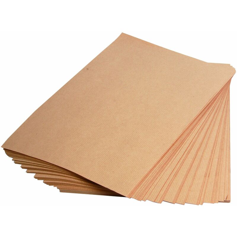 foto del prodotto 975006c confezione carta kraft - 25 fogli di carta kraft vergata marrone 70x100 cm 120g - carta double face per lo schizzo e il disegno - clairefontaine