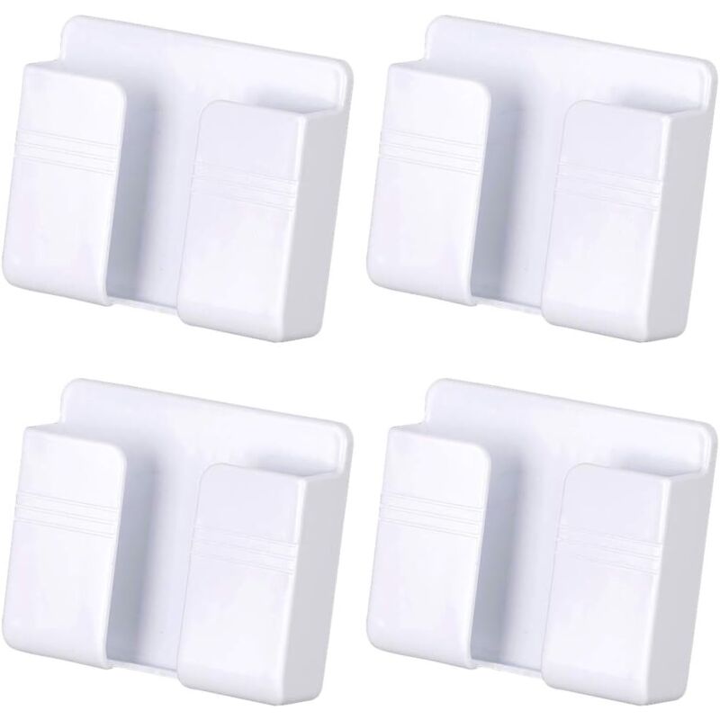 foto del prodotto 992886mm, bianco 4 pezzi di rack di stoccaggio a parete per la casa, rack di ricarica per telefono cellulare, stoccaggio e stoccaggio
