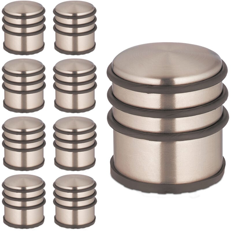 foto del prodotto 9x fermaporta in acciaio inossidabile, hxd 7,5 x 7 cm, door stopper, blocca porte pesante e antiscivolo, bronzo