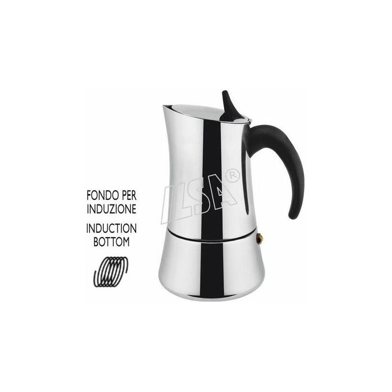 foto del prodotto a caffettiera espresso elly 9 tazze per induzione acciaio inox 18 10 ilsa