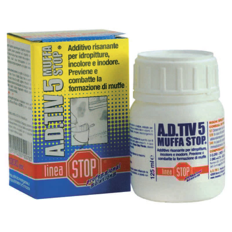 foto del prodotto a.d.tiv 5 muffa stop ml.250 flacone diluire in lt.10 14 idropittura