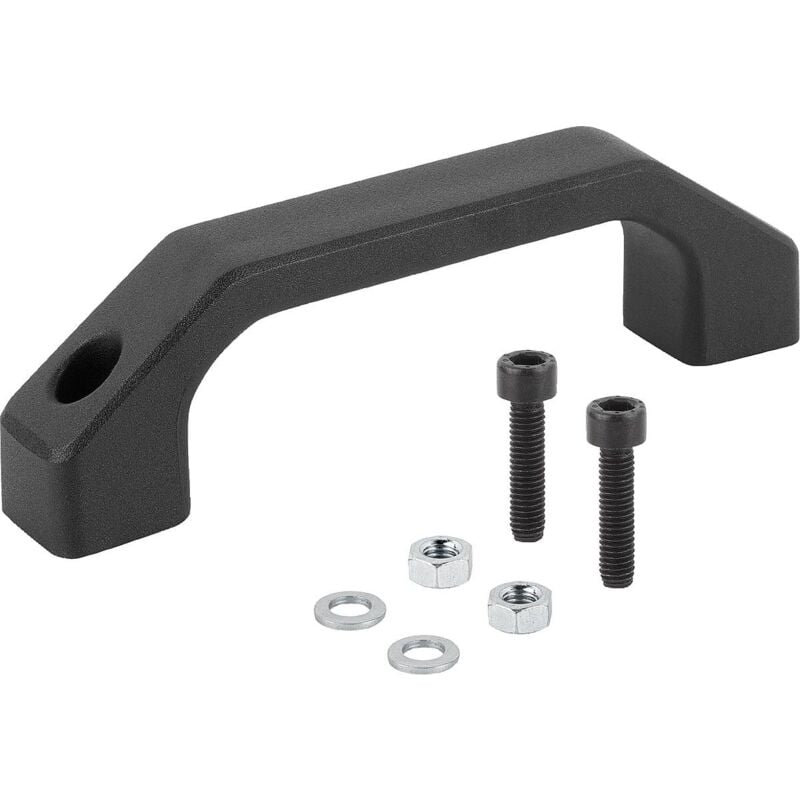 foto del prodotto a levetta maniglia materiale termoplastico m6 x 25, a 120 mm nero opaco, 1 pezzi, k0200.120061