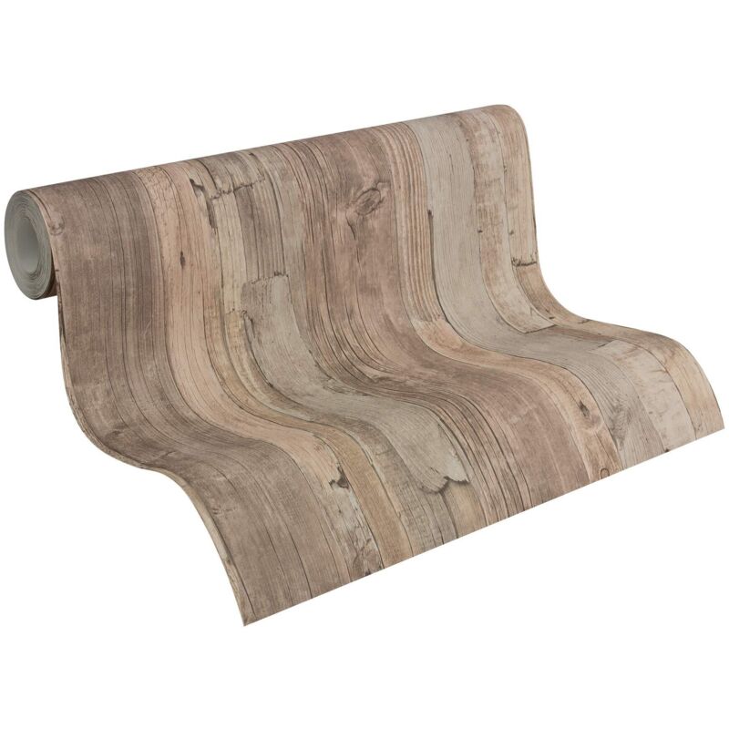 foto del prodotto a.s.creations a.s. cr ation carta da parati effetto legno elements carta da parati tessuto non tessuto 10.05 m x 0.53 m beige marrone prodotto in