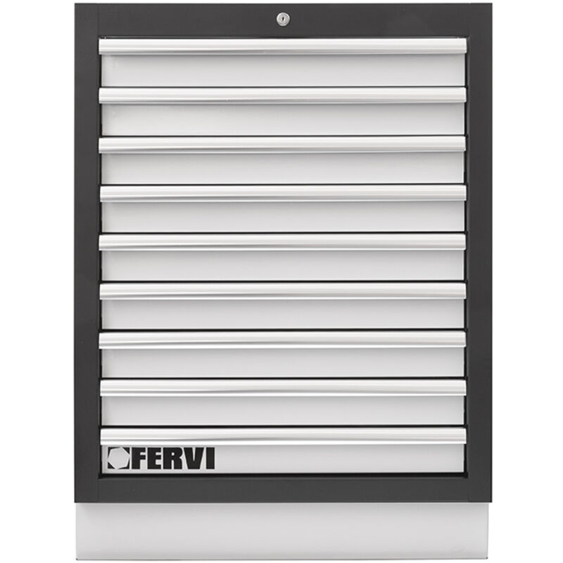 foto del prodotto a007/20 cassettiera fissa con 9 cassetti - fervi