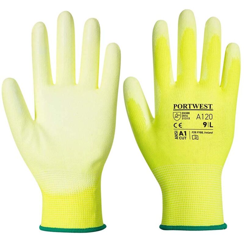 foto del prodotto a120 guanti con materiale pu poliuretano , size xx large, giallo, 1 portwest