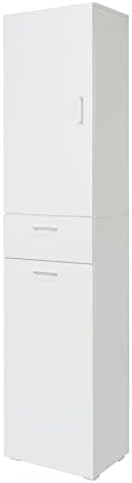 foto del prodotto a1505008 armadio 1 anta cassetti porta biancheria bianco