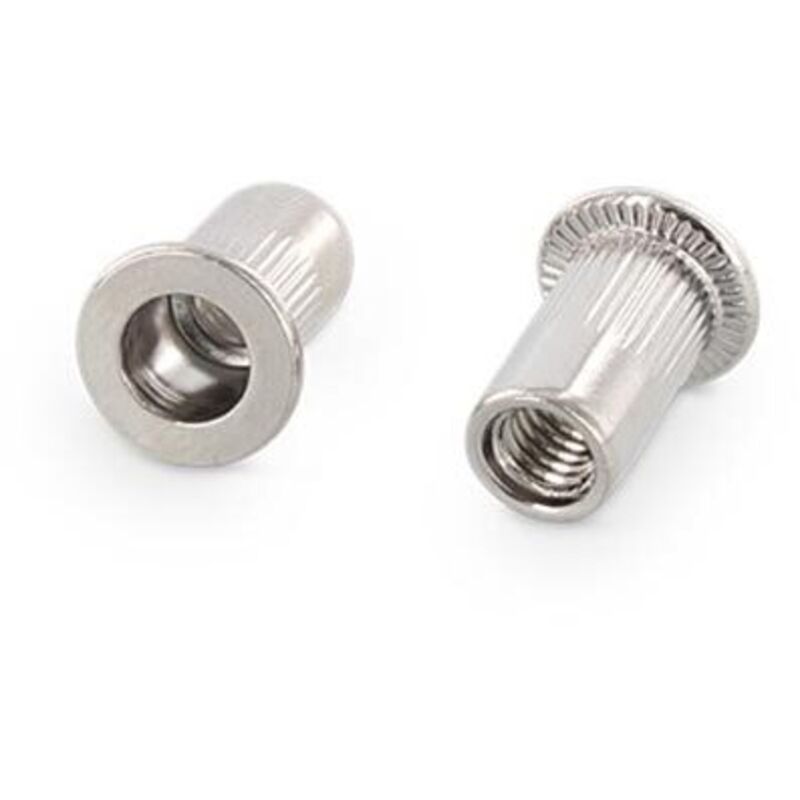 foto del prodotto a2 aisi 304 acciaio inox 10 mm inserti a testa piatta