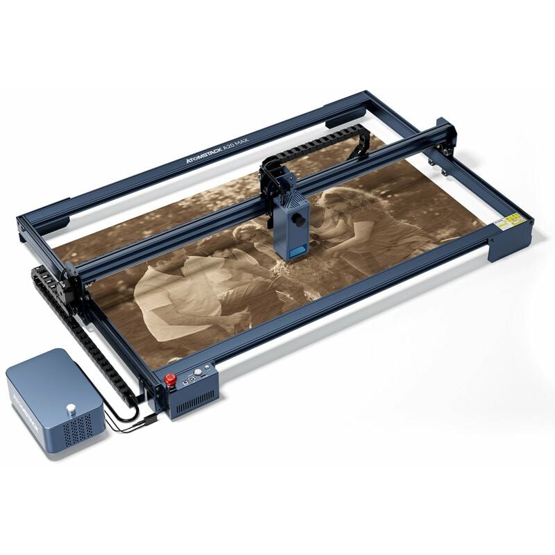 foto del prodotto a20 max 22w incisore laser con f30 automatic air assist 850x400mm incisione di grandi dimensioni protezione degli occhi atomstack