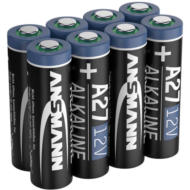 foto del prodotto a27 batteria speciale 27 a alcalina manganese 12 v 8 pz. - ansmann