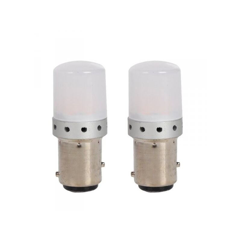 foto del prodotto a2zworld - 2 pezzi lampada led bay15d s25 p21/5w 9 smd 3030 12v 24v 300lm 1w/3.5w doppio filamento ambra piedi sfalsati 45mm