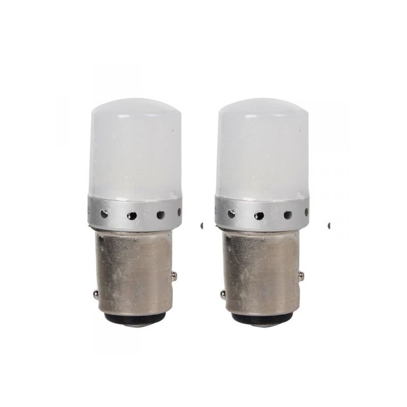 foto del prodotto a2zworld 2 pezzi lampada led bay15d s25 p21 5w 9 smd 3030 12v 24v 300lm 1w 3.5w doppio filamento rosso piedi sfalsati 45mm