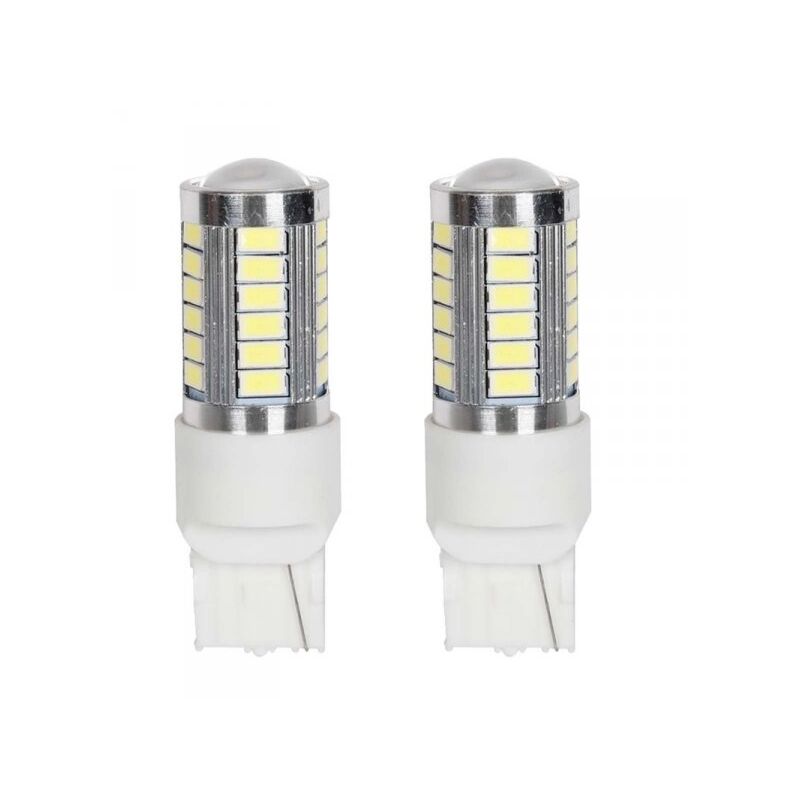 foto del prodotto a2zworld 2 pezzi lampada led t20 7440 w21w 33 smd 5730 12v 24v 280lm 3w luce bianco freddo compatibile con auto e camion 61mm