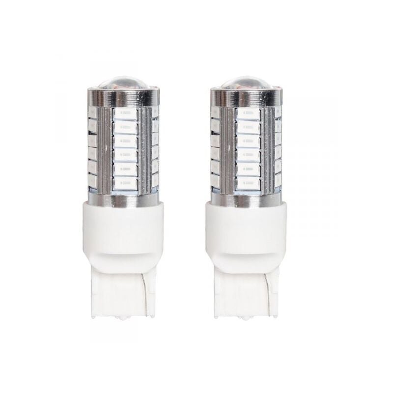 foto del prodotto a2zworld 2 pezzi lampada led t20 7440 w21w 33 smd 5730 12v 24v 280lm 3w luce rosso compatibile con auto e camion 61mm