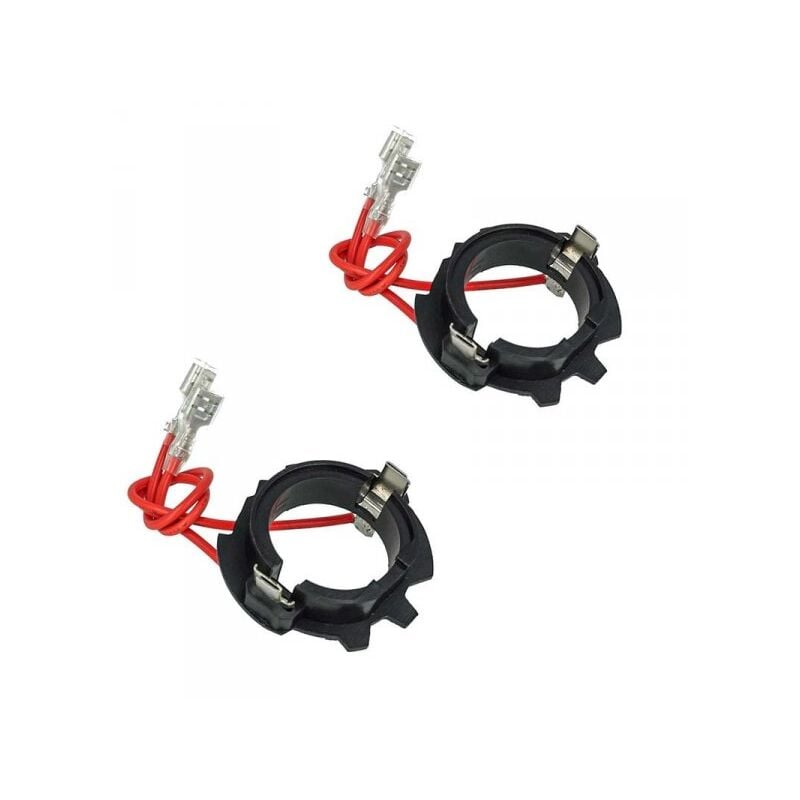 foto del prodotto a2zworld 2 pezzi portalampada kit full led e hid xenon h7 per vw jetta golf iv 4 golf v 5 alimentazione con spina 2 fili foro 23mm montaggio