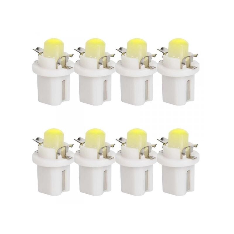 foto del prodotto a2zworld 8 pezzi lampada led t5 b8.5d 1 cob 12v 0.6w 40lm bianco freddo 6500k 18mm luci cruscotti e strumentazioni b8,5d