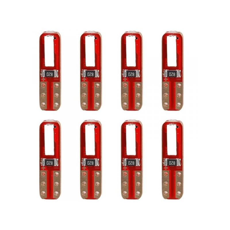 foto del prodotto a2zworld 8 pezzi lampada led t5 w3w canbus 2 smd 7020 12v 60lm 0.8w luce bianco per cruscotti e strumentazioni 17mm