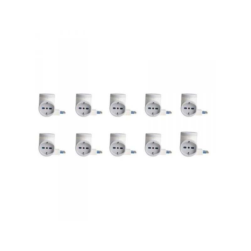 foto del prodotto a2zworld adattatore con spina 16a 2 prese universali ita 10a 16a schuko con 1 usb 2.4a e 1 usb c 3a 5v carica rapida salvaspazio