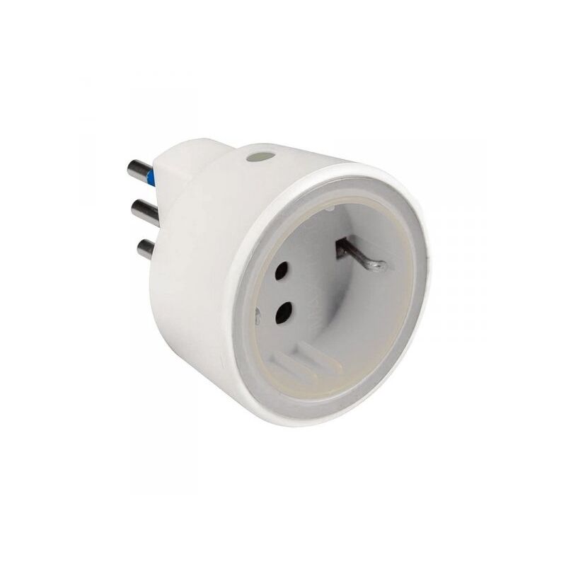 foto del prodotto a2zworld adattatore spina passante con luce notturna e sensore crepuscolare massimo 1500w