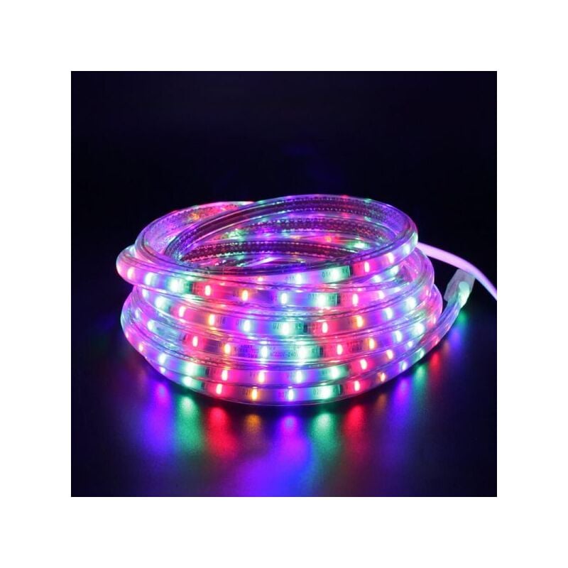foto del prodotto a2zworld bobina striscia led 220v rgb impermeabile ip67 interno esterno 1 metro rgb statico