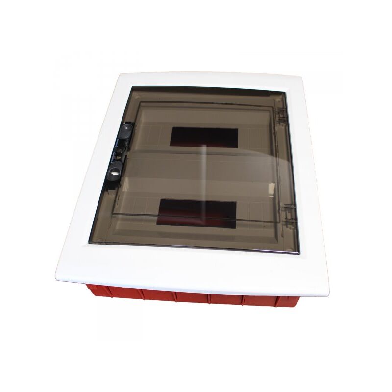 foto del prodotto a2zworld centralino da incasso 24 moduli con portello fum e telaio estraibile, bianco, 330x420x80 mm, ideale per installazioni elettriche domestiche